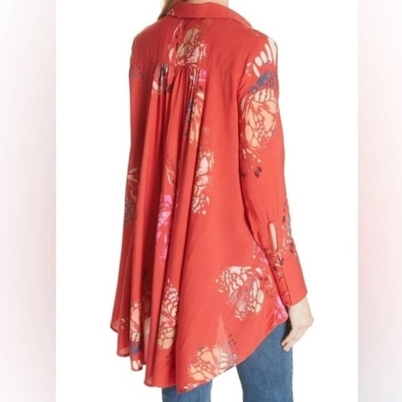 🦋 Free People extra small butterfly mini dress tunic 🦋 - Picture 3 of 14